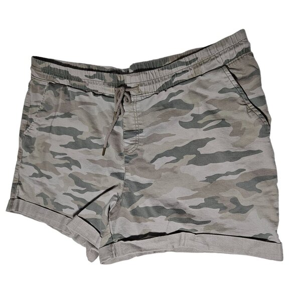 Time and Tru Camouflage Casual Shorts Womens Plus Size 3XL Camo High Waist - Picture 1 of 3